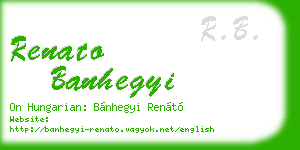 renato banhegyi business card